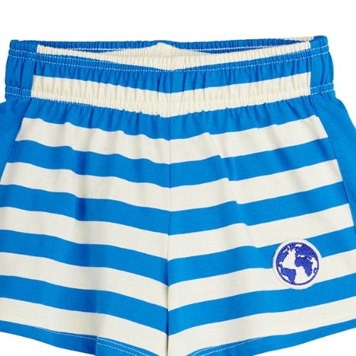 Mini Rodini earth yd stripe shorts blue - korte broek-2