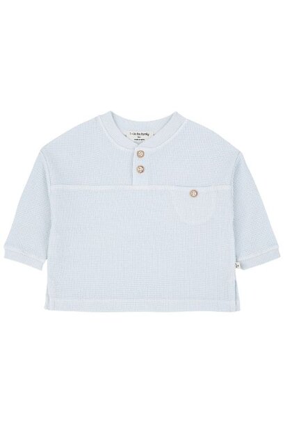 1+ in the family amorgos misty-blue sweater - trui