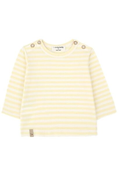 1+ in the family ot pastel-yellow l.sleeve t-shirt - longsleeve