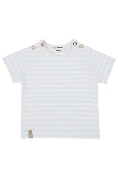 1+ in the family jon misty-blue s.sleeve t-shirt - shirt