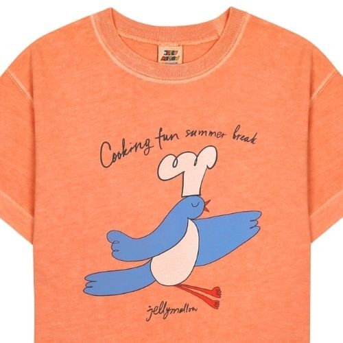 Jelly Mallow cooking bird pigment t-shirt-2
