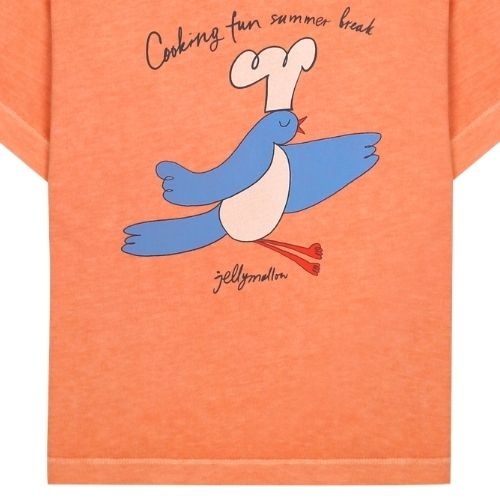 Jelly Mallow cooking bird pigment t-shirt-3