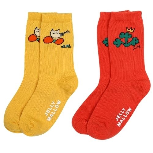 Jelly Mallow fox & broccoli socks set - sokken-1
