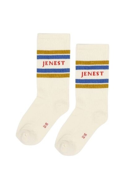 Jenest jenest sport socks off white blue gold - sokken
