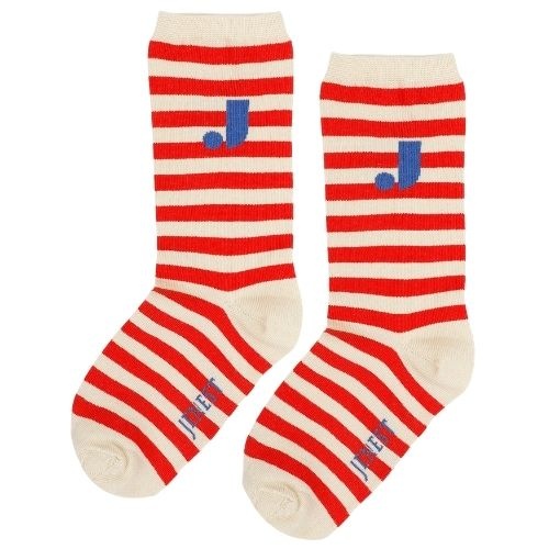 Jenest j stripe socks offwhite red - sokken-1