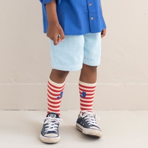 Jenest j stripe socks offwhite red - sokken-2