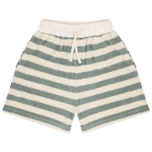 Jenest robin shorts sage green off white stripe - korte broek-1