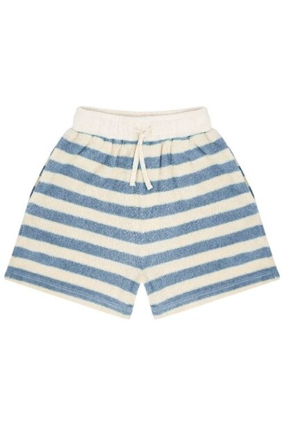 Jenest robin shorts water blue off white stripe - korte broek
