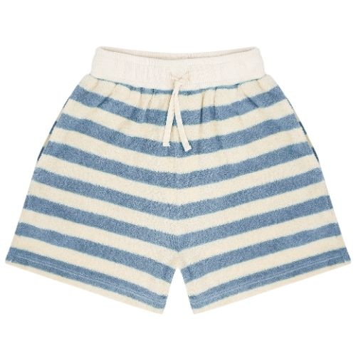 Jenest robin shorts water blue off white stripe - korte broek-1