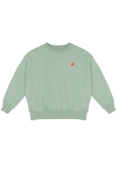 Jenest happy bird sweater sage green - trui