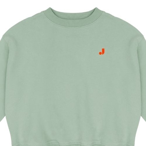 Jenest happy bird sweater sage green - trui-4