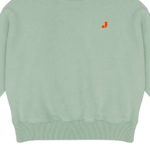 Jenest happy bird sweater sage green - trui-5
