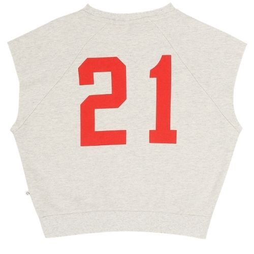 Jenest joey sleeveless sweater grey melange - trui-8