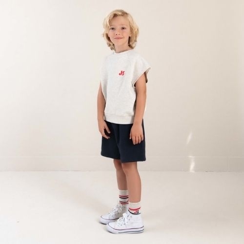 Jenest joey sleeveless sweater grey melange - trui-4