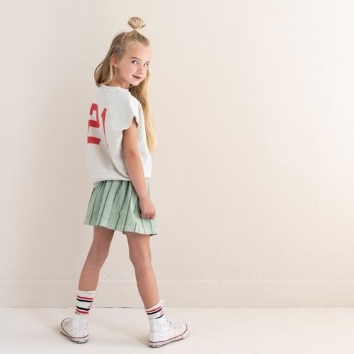 Jenest joey sleeveless sweater grey melange - trui-2