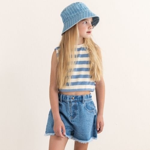 Jenest lilou denim shorts medium wash - korte broek-5