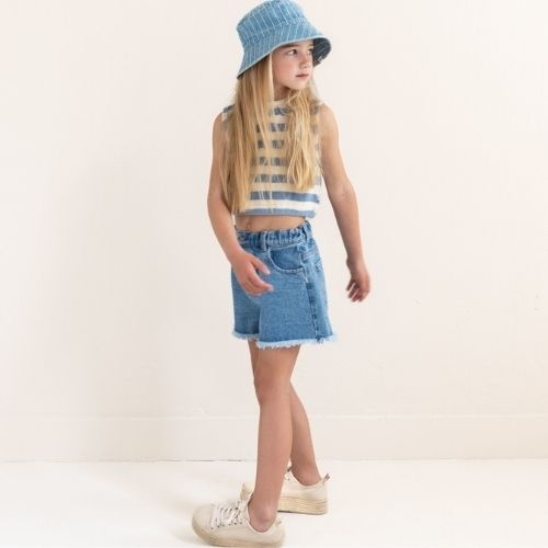 Jenest lilou denim shorts medium wash - korte broek-4