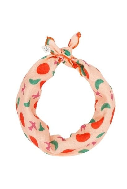 Jenest bandana bird aop peach orange - hoofdband
