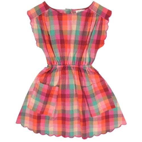 Jenest kiki dress fuchsia multi check - jurk-1