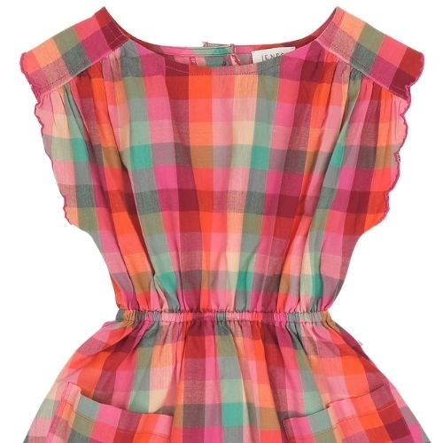 Jenest kiki dress fuchsia multi check - jurk-4