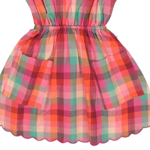 Jenest kiki dress fuchsia multi check - jurk-5