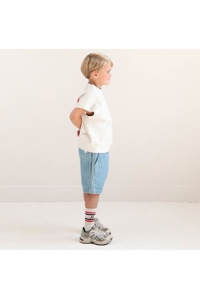 Jenest knox stripe shorts indigo stripe - korte broek