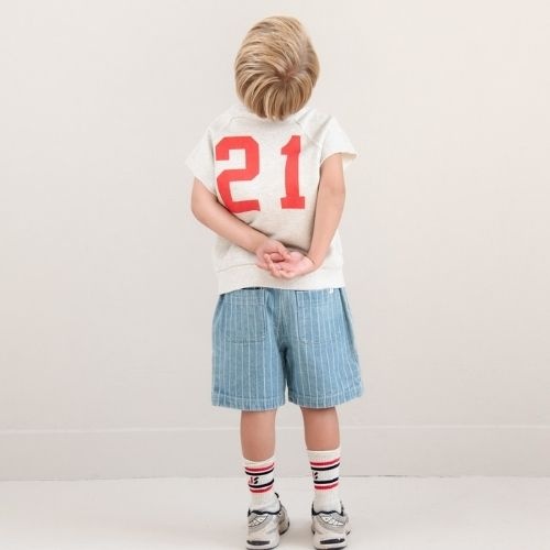 Jenest knox stripe shorts indigo stripe - korte broek-2