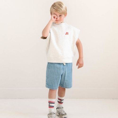 Jenest knox stripe shorts indigo stripe - korte broek-3