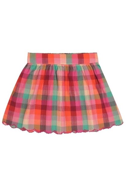 Jenest sara skirt fuchsia multi check - rok