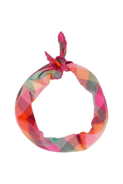 Jenest bandana fuchsia multi check - hoofdband