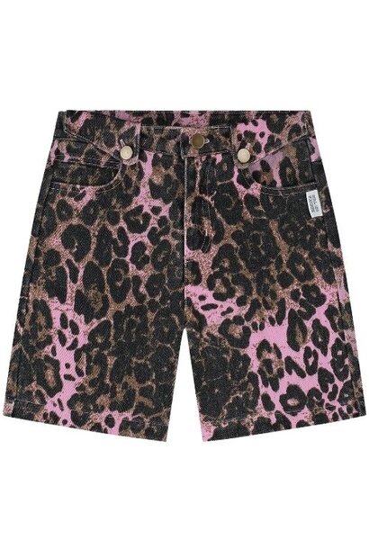 Call me frankie cmf pink leopard shorts