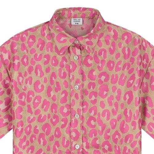 Call me frankie cmf pink leopard blouse-6