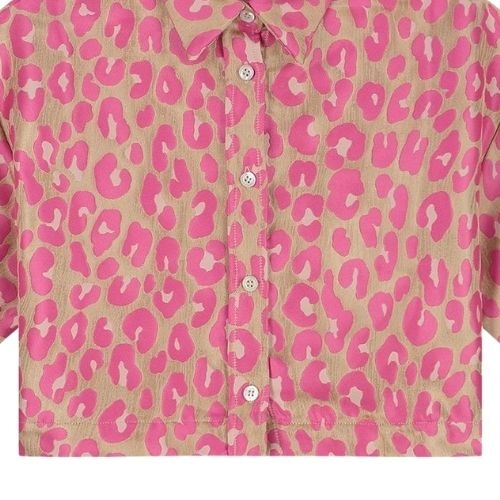 Call me frankie cmf pink leopard blouse-7
