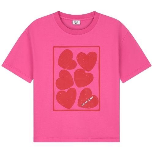 Call me frankie cmf hearts pink t-shirt-1