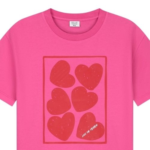 Call me frankie cmf hearts pink t-shirt-7