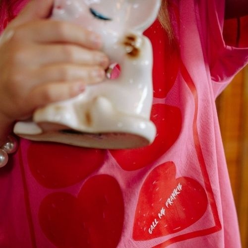 Call me frankie cmf hearts pink t-shirt-6