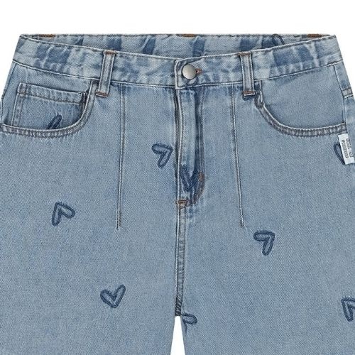 Call me frankie cmf denim heart shorts-4