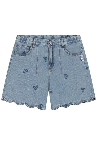Call me frankie cmf denim heart shorts
