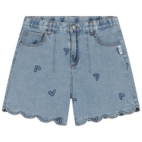 Call me frankie cmf denim heart shorts-1