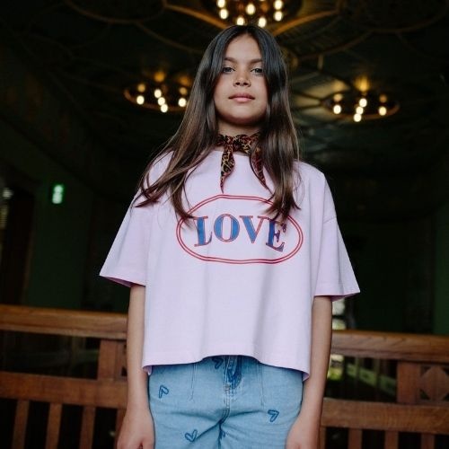 Call me frankie cmf denim heart shorts-3