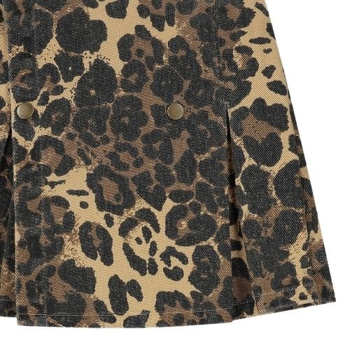 Call me frankie cmf leopard denim skort-5