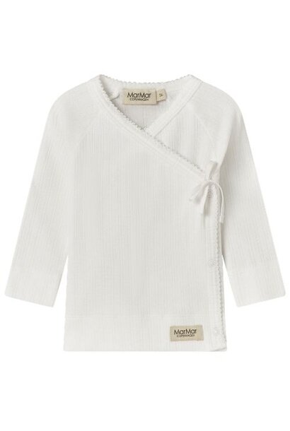 MarMar Copenhagen tut wrap ls modal pointelle gentle white - wikkelvest