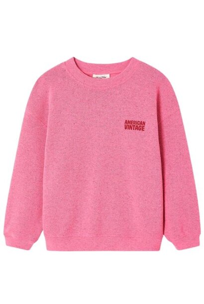 American Vintage evona sweat framboisine surteint - trui