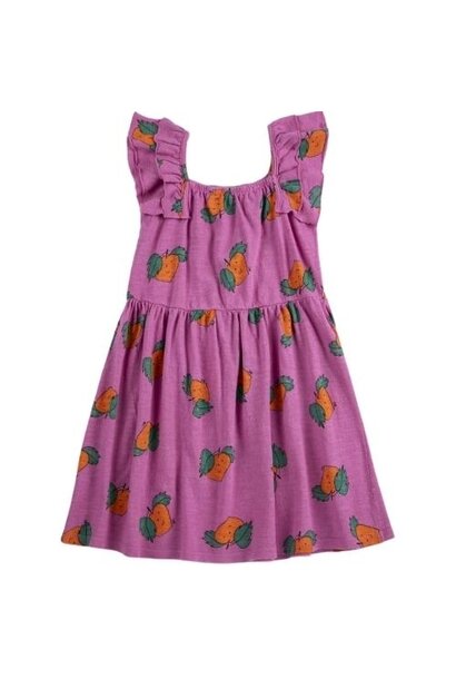 Bobo Choses tangerine all over ruffled dress - jurk