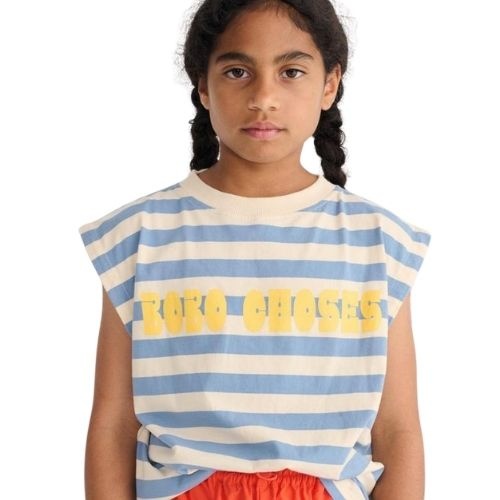 Bobo Choses modern striped sleeveless t-shirt-2