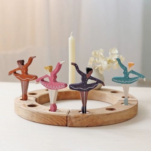 Grimm's steker decoratie figuur ballerina robijnrood-2