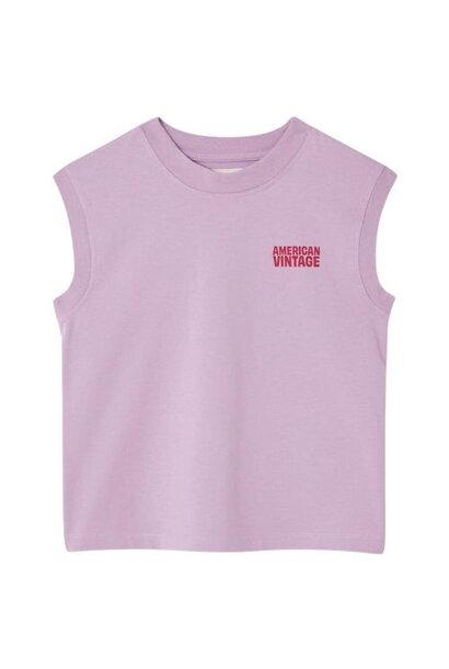 American Vintage gixy debardeur col rond lilas pastel shirt