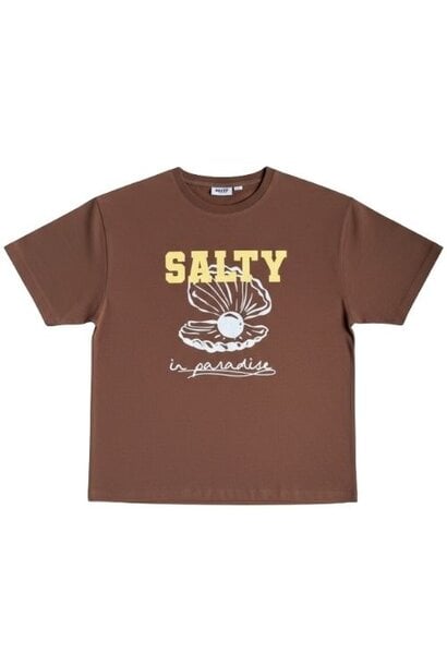 Salty Stitch salty pearl tee - brown