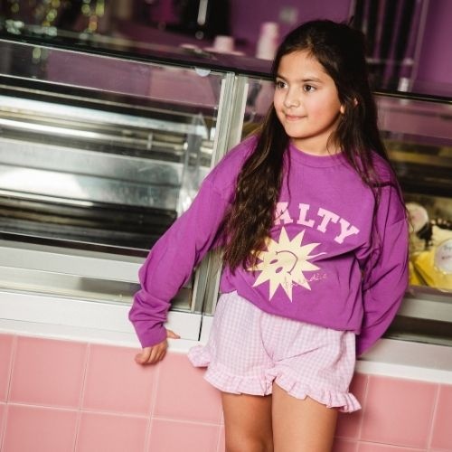 Salty Stitch salty sun skater tee - purple-2