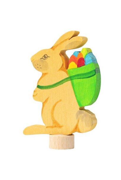 Grimm's steker decoratie figuur pasen haas met mandje eieren
